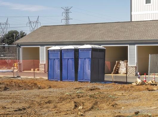 multiple construction portable restrooms can be rented at once for a single job site in order to accommodate multiple staff members and prevent lines